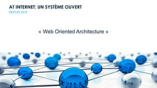 Digital Intelligence Solutions
AT INTERNET: UN SYSTÈME OUVERT
« Web Oriented Architecture »
DEPUIS 2012
 