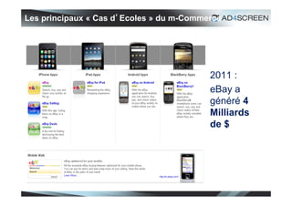 Les principaux « Cas d’Ecoles » du m-Commerce




                                          2011 :
                       ...