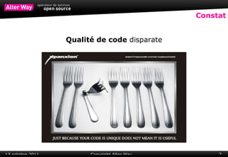 Constat Qualité de code  disparate 