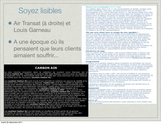 Soyez lisibles
            Air Transat (à droite) et
            Louis Garneau

            A une époque où ils
            pensaient que leurs clients
            aimaient souffrir...




mardi 20 décembre 2011
 