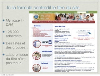 Ici la formule contredit le titre du site

        My voice in
        CNA

        125 000
        adhérents

        Des listes et
        des groupes...

        ...la promesse
        du titre n’est
        pas tenue


mardi 20 décembre 2011
 