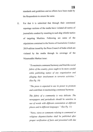 Petition filed in supreme court seeking action against media for communalizing nizamuddin markaz issue