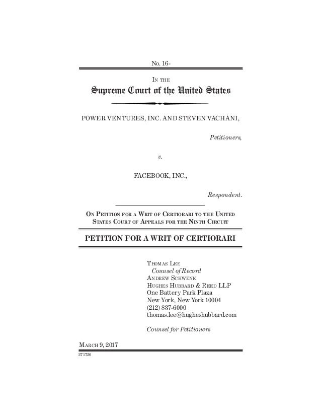 example writ of certiorari to supreme court Aaron greenspan:: writing:: petitioning rube goldberg's supreme.
