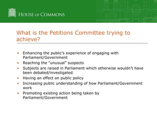 The Petitions Committee | PPTX