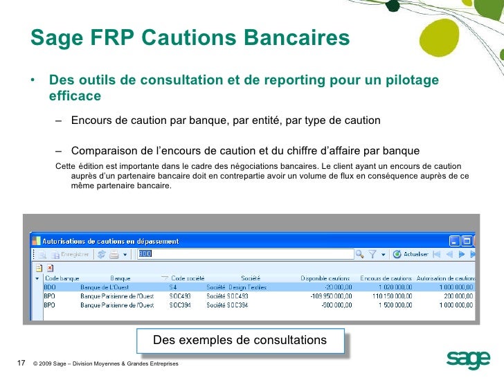 Pilotage des Cautions Bancaires