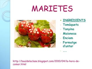 ENROTLLATS DE XOCO I MADUIXAINGREDIENTS