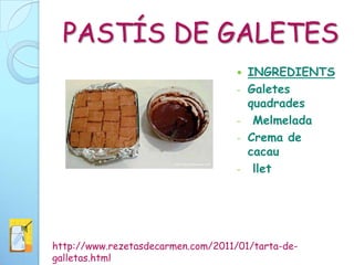 PASTÍS DE GALETESINGREDIENTS