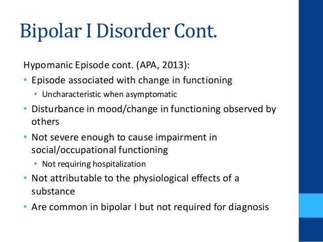 Bipolar Disorders I Ii