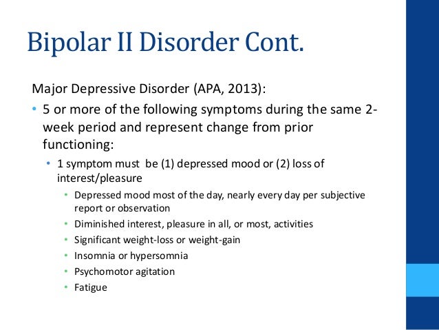 Bipolar Disorders I Ii