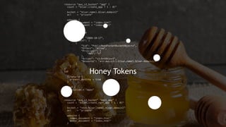 resource "aws_s3_bucket" "app" {
count = "${var.create_app ? 1 : 0}"
bucket = "${var.name}.${var.domain}"
acl = "private"
website {
index_document = "index.html"
error_document = "index.html"
}
policy = <<EOF
{
"Version": "2008-10-17",
"Statement": [
{
"Sid": "PublicReadForGetBucketObjects",
"Effect": "Allow",
"Principal": {
"AWS": "*"
},
"Action": "s3:GetObject",
"Resource": "arn:aws:s3:::${var.name}.${var.domain}/*"
}
]
}
EOF
lifecycle {
prevent_destroy = true
}
tags {
solution = "apps"
}
}
resource "aws_s3_bucket" "next_app" {
count = "${var.create_next_app ? 1 : 0}"
bucket = "next-${var.name}.${var.domain}"
acl = "private"
website {
index_document = "index.html"
error_document = "index.html"
}
Honey Tokens
 