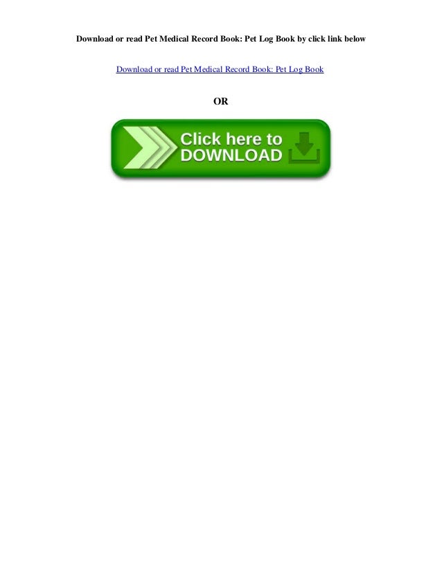 download pet medical record book pet log book