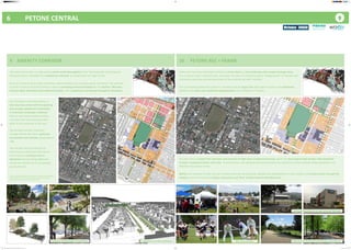 6	 	 	 	 PETONE CENTRAL
9		 AMENITY CORRIDOR 10	 	 PETONE REC + FRAME
2
22
7
2
6
The Amenity Corridor is a high quality north-south thoroughfare from The Esplanade / foreshore to
Alicetown that is intended to be pedestrian oriented, to compliment the Cuba St Axis.
Buick St is host to many public amenities, however these are currently poorly connected. The amenity
corridor initiative reconnects these as well as providing enhanced settings for the Settlers’ Museum,
Artesian Well, the Petone Rec’s Memorial Gates, and a pedestrian connection through to Alicetown.
2
22
7
2
6
2
Petone Rec has been identified as Petone’s Green Heart; a civic landscape with unique heritage value.
This initiative looks to protect that, and foster the idea of a multifunctional “Village Green” at The Rec and
introduce a generous promenade as part of the amenity corridor initiative.
The surrounding subdivision pattern is characterised by larger lots with higher incidence of institutions
(WelTec) and multi-unit residential developments than elsewhere in Petone.
The plan aims to protect the character and amenity of high-value traditional housing, while still encouraging high-quality redevelopment
of larger residential (multi-unit) sites. To achieve this, new development would need to be subject to locally-nuanced design guidelines and
effective HCC design review.
WelTec will continue to offer courses in Petone and will see a gradual upgrade and development of their campus to increase access through the
campus as well as providing a better connection and ‘face’ to both Cuba St and Petone Rec.
2
22
7
2
6
The initiative is characterised by a
two-way slow street with less parking
and stronger pedestrian orientation.
A consistent landscape treatment
with an intensively planted median
reinstates the loss of amenity that
Buick St has sustained in the past.
The amenity corridor continues
through Petone Rec with a generous
promenade and cycleway along eastern
side.
The corridor has the potential to
extend across Udy Street into North
Park Precinct, creating a link to
Alicetown and providing additional
access and connection to a proposed
sportsville hub.
The 3D view below does not constitute a design for streetscape
treatment but is simply an illustration of the connection of
open green space from the foreshore north.
Amenity corridor pathwaySample Streetscape Precedents Recreation Ground Promenade precedentsMix of activities
Existing conditions in and around The Rec
Petone Spatial Plan_Community Consultation Boards_24 Jan 2017_A0.indd 6 24/01/2017 2:42:53 PM
 