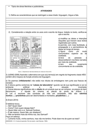 Atividade Português Instrumental, PDF