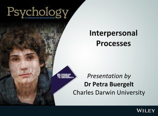 Interpersonal
Processes
Presentation by
Dr Petra Buergelt
Charles Darwin University
 