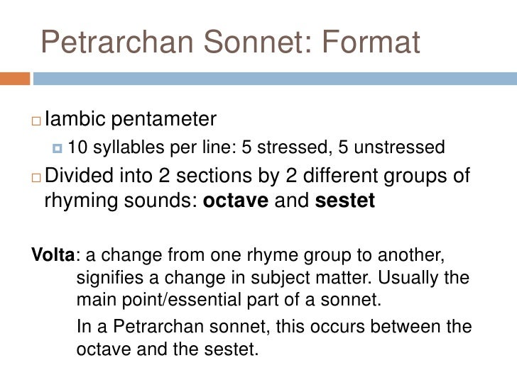 iambic pentameter italian sonnet iambic pentameter italian sonnet