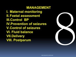 Protocol for MANAGEMENT OF SEVERE PRE-ECLAMPSIA/ ECLAMPSIA Green top ...