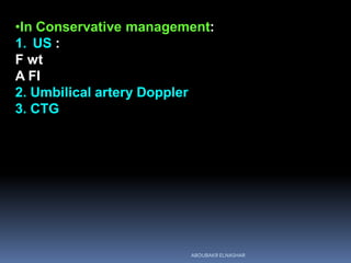 Protocol for MANAGEMENT OF SEVERE PRE-ECLAMPSIA/ ECLAMPSIA Green top ...