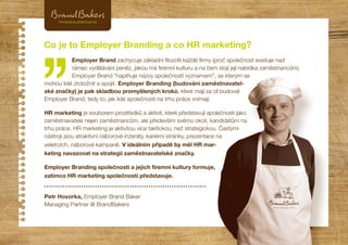 Petr Hovorka / Co je to Employer Branding a co HR marketing?