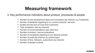Measuring framework
3. Key performance indicators about pricing & promotion
           Number of promotions (by channel, ...
