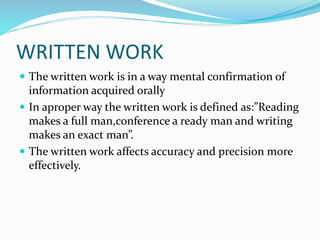 Written Works Includes petrisa-Oral and written techniques of mathematics..pptx