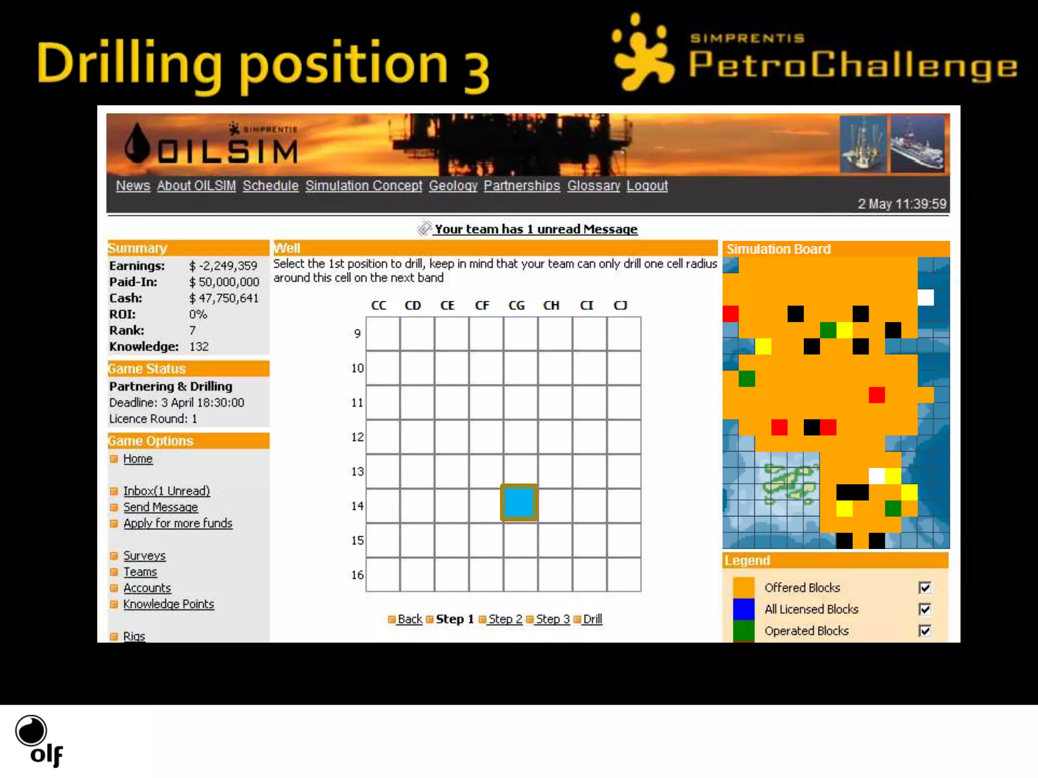 Amount offered to Government (“bonus”)Spawning GroundsThere are spawning ground areas in the map – these are environmentally sensitive areas where fish breed