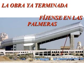 LA OBRA YA TERMINADA FÍJENSE EN LAS PALMERAS