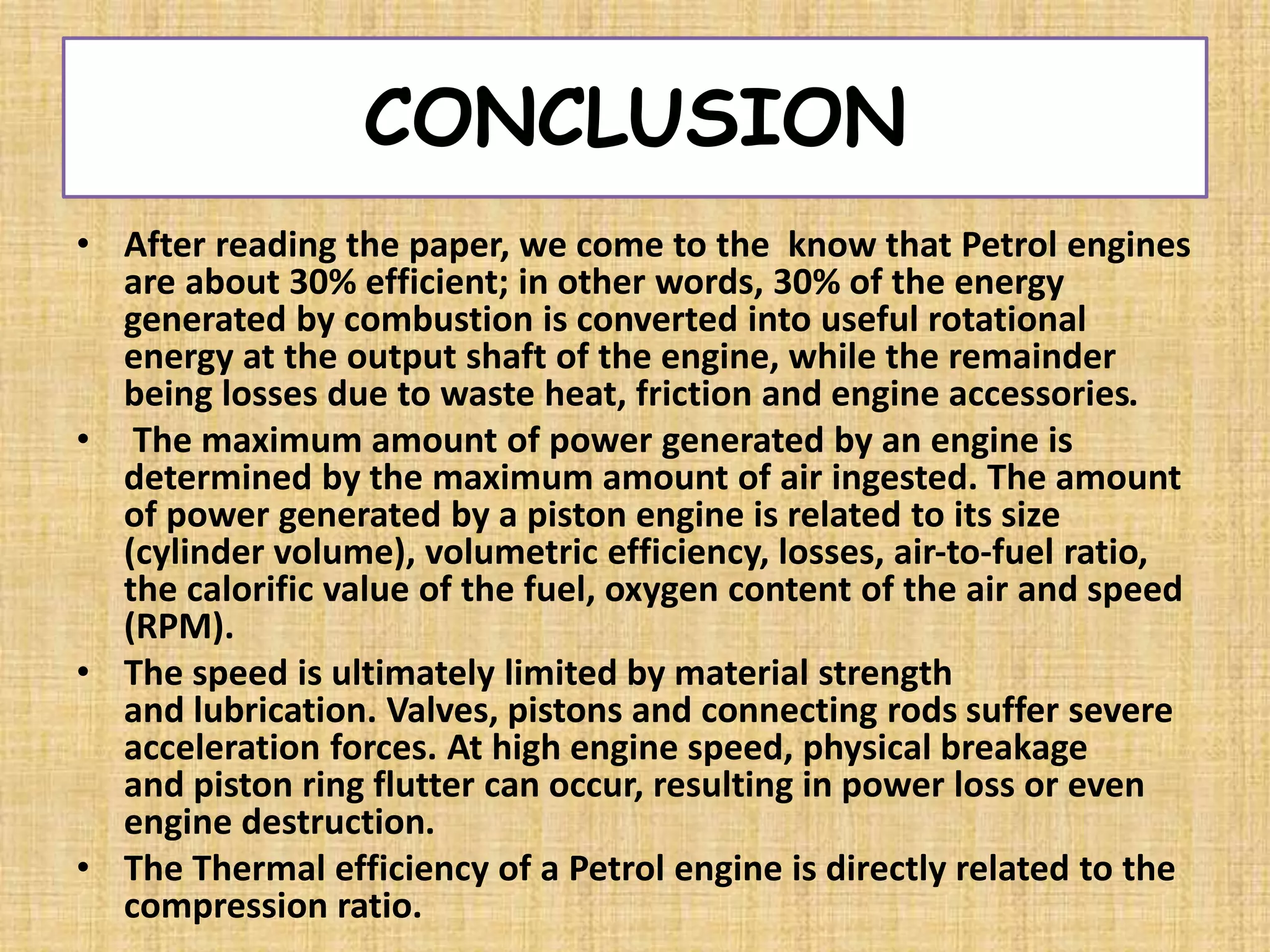 Petrol engine | PPTX