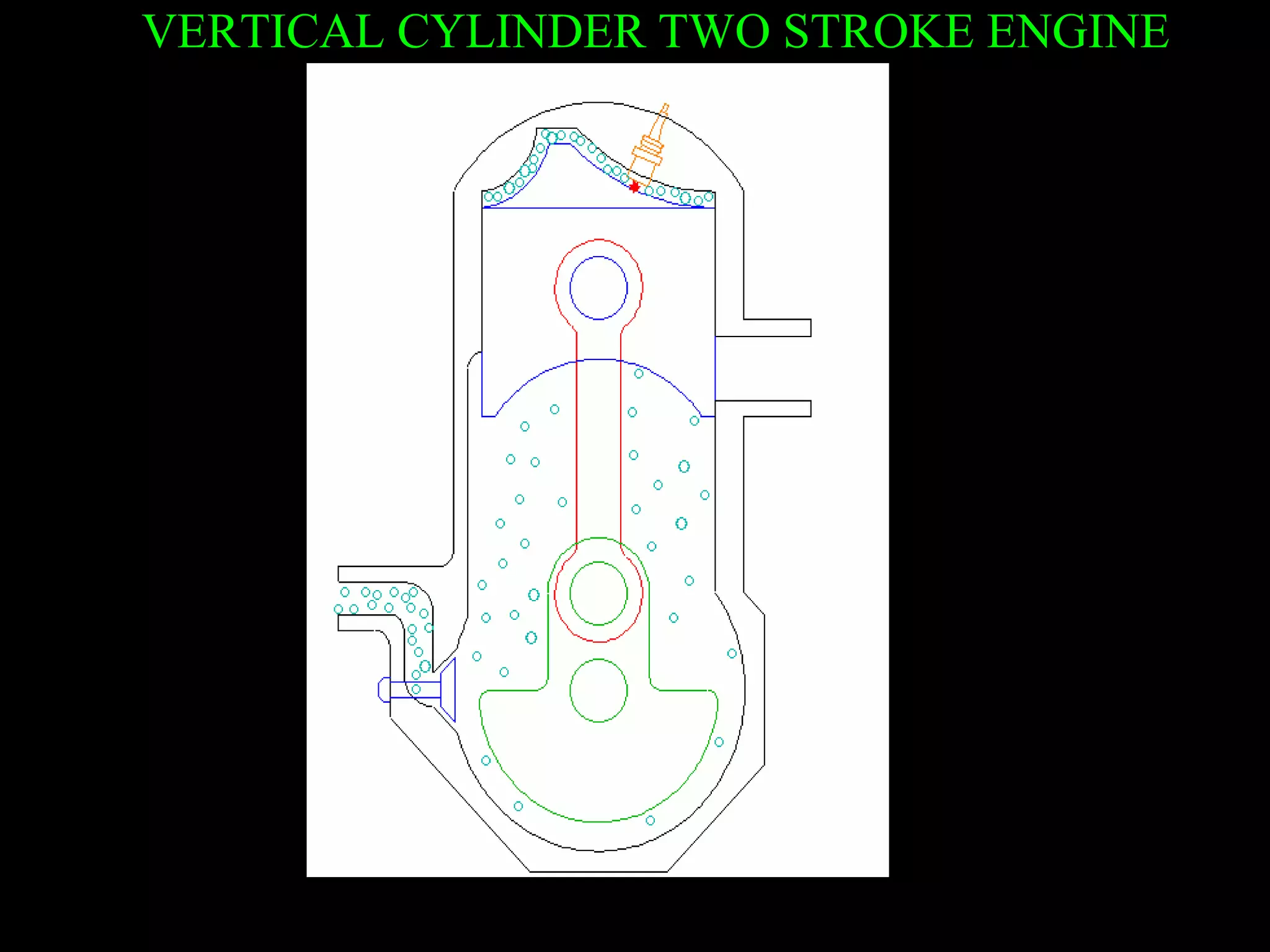 VERTICAL CYLINDER TWO STROKE ENGINE
 