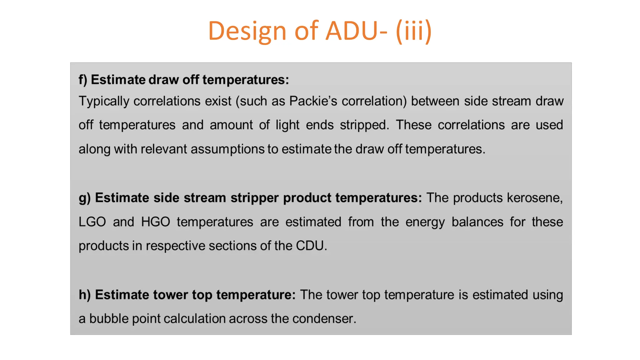 Design of ADU- (iii)
 