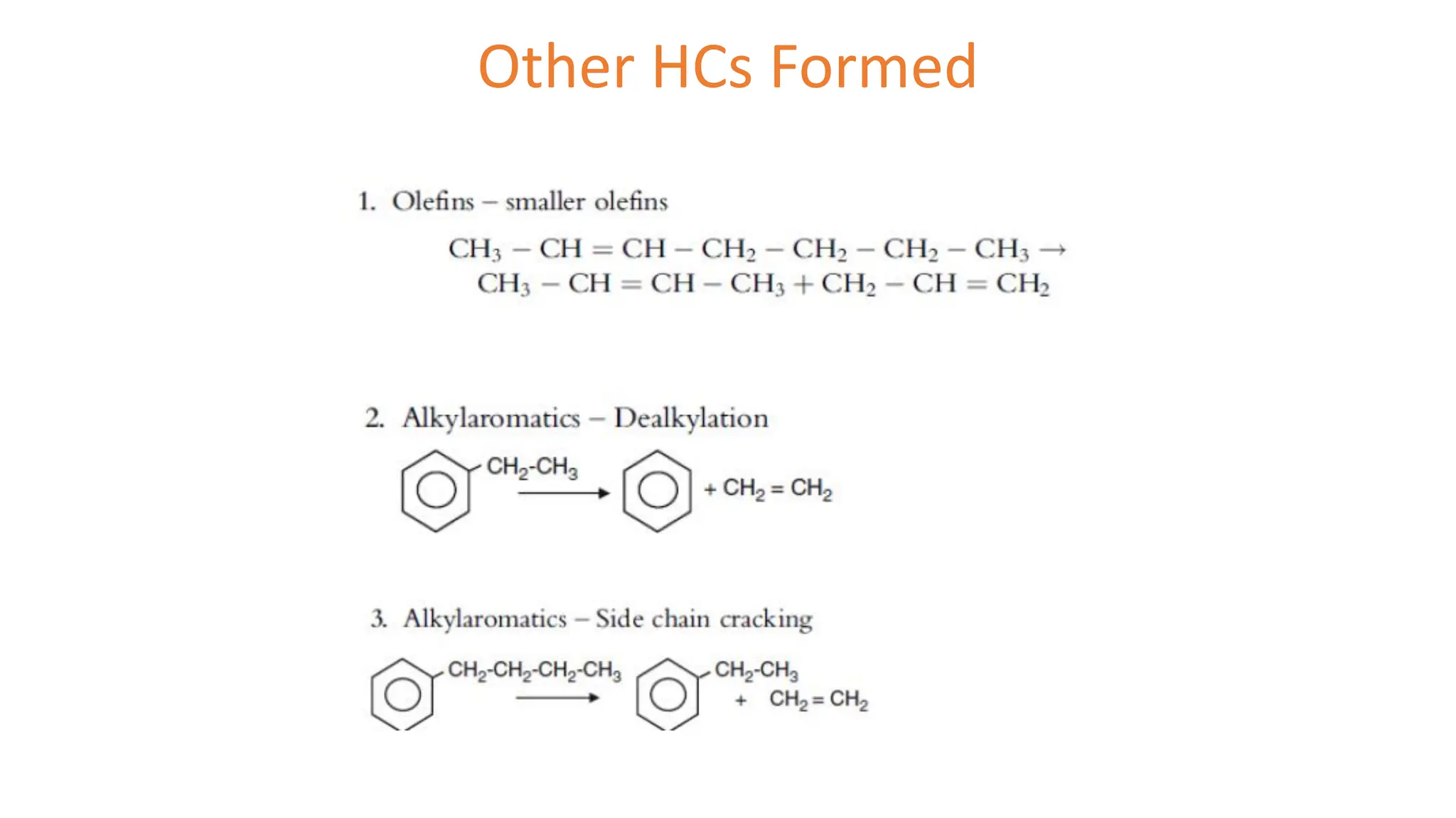 Other HCs Formed
 