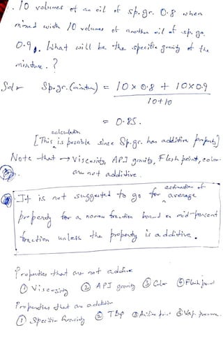 Tnpdiy
dhat
au
adchs
TBp
2
A
PI
grei
y
(ropnie
that
a
not
adie
LS
a
f
e
r
a
harN
traeion
boa!
T4
is
not
S55uted
to
areuge
[Tis
is
þecobl
e
si
n
ee
8c
Munet
adiie.
Not
e
tat
vi
s
Cosity,
AP
gaib,
Flegh
het,
eo
l
o
r
ha
addti
acleat
/otlo
Se
l
Sp-gr.(ntn)
minte,
?
0-9.
hat
willbe
t
h
e
shecif
graig
t
t
h
e
mied
wi
d
h
/0
velumes
of
anothn
oi
l
t
s
g
o
.
lo
vo
me
s
e
f
t
oi
l
ot
sh.
gr.
O
8
when
 