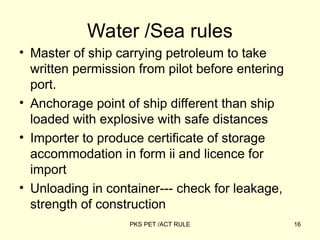 Shell Site Rules PETROLEUM ACT 1934 AND RULE 1976REV21.ppt