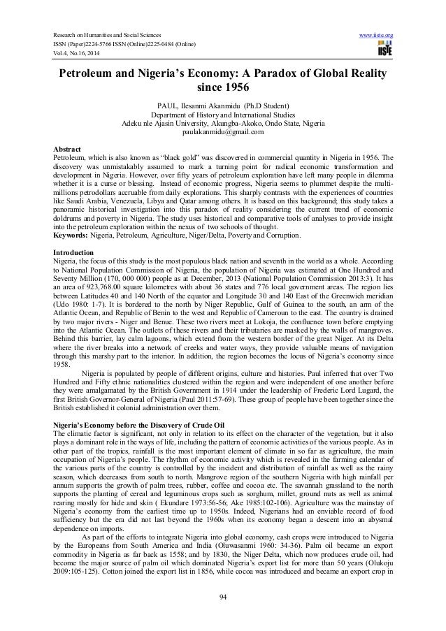 Petroleum And Nigeria S Economy - 