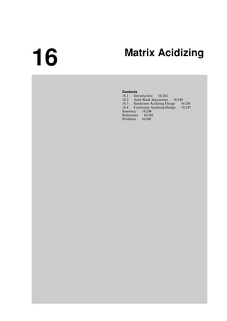The spreadsheet program TurnerLoading.xls has been
developed for quick calculation associated with this book.
Turner et al.’s entrained drop movement model was later
modified by a number of authors. Coleman et al. (1991)
suggested to use Eq. (15.23) with a lower constant value.
Nosseir et al. (2000) expanded Turner et al.’s entrained drop
model to more than one flow regime in a well. Lea and
Nickens (2004) made some corrections to Turner et al.’s
simplified equations. However, the original drawbacks
(neglected transport velocity and multiphase flow pressure)
with Turner et al.’s approach still remain unsolved.
15.5.2 The Guo et al. Method
Starting from Turner et al.’s entrained drop model, Guo
et al. (2006) determined the minimum kinetic energy of gas
that is required to lift liquids. A four-phase (gas, oil, water,
and solid particles) mist-flow model was developed.
Applying the minimum kinetic energy criterion to the
four-phase flow model resulted in a closed-form analytical
equation for predicting the minimum gas flow rate.
15.5.2.1 Minimum Kinetic Energy
Kinetic energy per unit volume of gas can be expressed as
Ek ¼
rgv2
g
2gc
: (15:25)
Substituting Eq. (15.23) into Eq. (15.25) gives an expres-
sion for the minimum kinetic energy required to keep
liquid droplets from falling:
Eksl ¼ 0:026
ﬃﬃﬃﬃﬃﬃﬃﬃﬃﬃﬃﬃﬃﬃﬃﬃﬃﬃﬃﬃﬃﬃﬃﬃﬃ
s rL  rg
 
Cd
v
u
u
t
(15:26)
If the value of drag coefficient Cd ¼ 0:44 (recommended by
Turner et al.) is used and the effect of gas density is
neglected (a conservative assumption), Eq. (15.26) becomes
Well Bore
Gas-Oil
Contact
Intermediate
permeability
Intermediate
permeability
Low
permeability
Low
permeability
High
permeability
Figure 15.10 Gas production due to preferential flow through high-permeability zones (Clark and Schultz, 1956).
Well Bore
Gas Cap
Oil Zone
Figure 15.11 Gas production due to gas coning (Clark and Schultz, 1956).
Guo, Boyun / Computer Assited Petroleum Production Engg 0750682701_chap15 Final Proof page 235 22.12.2006 6:14pm
WELL PROBLEM IDENTIFICATION 15/235
 