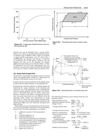 17.5.2 Selection of Proppant
Proppant must be selected on the basis of in situ stress
conditions. Major concerns are compressive strength and
the effect of stress on proppant permeability. For a vertical
fracture, the compressive strength of the proppant should
be greater than the effective horizontal stress. In general,
bigger proppant yields better permeability, but proppant
size must be checked against proppant admittance criteria
through the perforations and inside the fracture. Figure
17.9 shows permeabilities of various types of proppants
under fracture closure stress.
Example Problem 17.3 For the following situation, esti-
mate the minimum required compressive strength of 20/
40 proppant. If intermediate-strength proppant is used,
estimate the permeability of the proppant pack:
Formation depth: 10,000 ft
Overburden density: 165 lbm=ft3
Poison’s ratio: 0.25
Biot constant: 0.7
Reservoir pressure: 6,500 psi
Production drawdown: 2,000 and 4,000 psi
Solution
The initial effective horizontal stress:
s0
h ¼
n
1  n
rH
144
 app
 
¼
0:25
1  0:25
(165)(10,000)
144
 (0:7)(6500)
 
¼ 2,303 psi
The effective horizontal stress under 2,000-psi pressure
drawdown:
s0
h ¼
n
1  n
rH
144
 app
 
¼
0:25
1  0:25
(165)(10,000)
144
 (0:7)(4500)
 
¼ 2,770 psi
The effective horizontal stress under 4,000-psi pressure
drawdown:
s0
h ¼
n
1  n
rH
144
 app
 
¼
0:25
1  0:25
(165)(10,000)
144
 (0:7)(2500)
 
¼ 3,236 psi
Therefore, the minimum required proppant compressive
strength is 3,236 psi. Figure 17.9 indicates that the pack of
the intermediate-strength proppants will have a perme-
ability of about kf ¼ 500 darcies.
17.5.3 The maximum Treatment Pressure
The maximum treatment pressure is expected to occur
when the formation is broken down. The bottom-hole
pressure is equal to the formation breakdown pressure
pbd and the expected surface pressure can be calculated by
psi ¼ pbd  Dph þ Dpf , (17:18)
where
psi ¼ surface injection pressure, psia
pbd ¼ formation breakdown pressure, psia
Dph ¼ hydrostatic pressure drop, psia
Dpf ¼ frictional pressure drop, psia.
The second and the third term in the right-hand side of Eq.
(17.18) can be calculated using Eq. (11.93) (see Chapter
11). However, to avert the procedure of friction factor
determination, the following approximation may be used
for the frictional pressure drop calculation (Economides
and Nolte, 2000):
Dpf ¼
518r0:79
q1:79
m0:207
1,000D4:79
L, (17:19)
where
r ¼ density of fluid, g=cm3
q ¼ injection rate, bbl/min
m ¼ fluid viscosity, cp
D ¼ tubing diameter, in.
L ¼ tubing length, ft.
Equation (17.19) is relatively accurate for estimating fric-
tional pressures for newtonian fluids at low flow rates.
Figure 17.9 Effect of fracture closure stress on proppant pack permeability
(Economides and Nolte, 2000).
Guo, Boyun / Computer Assited Petroleum Production Engg 0750682701_chap17 Final Proof page 259 3.1.2007 9:19pm Compositor Name: SJoearun
HYDRAULIC FRACTURING 17/259
 