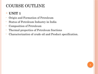 Petroleum Refining Petrochemicals Pptx
