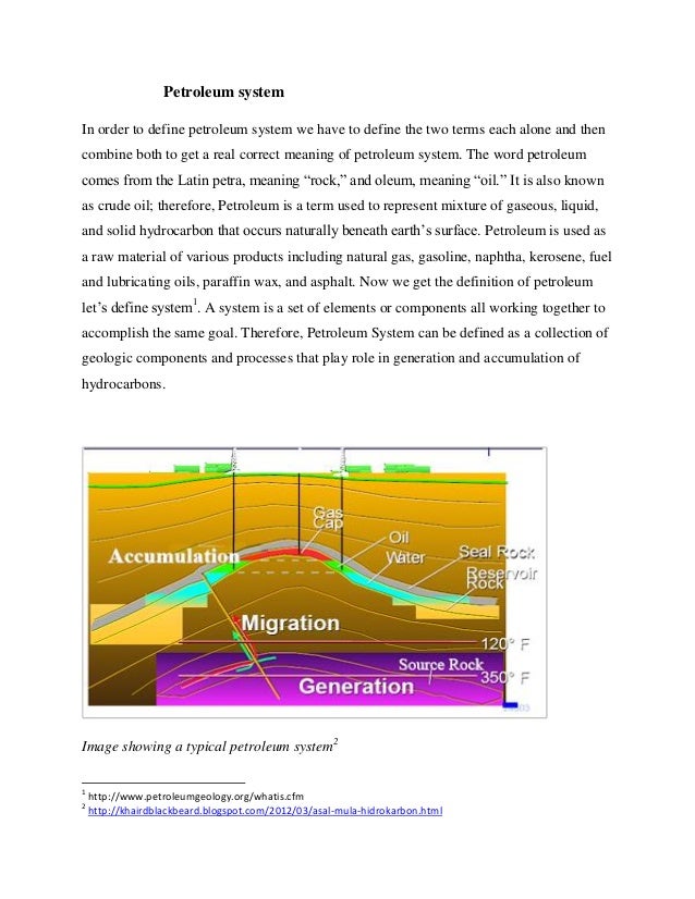 Element of Petroleum System