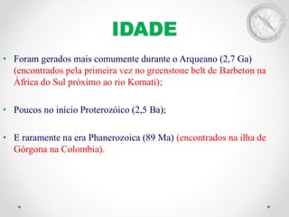 Greenstone belts e komatiitos