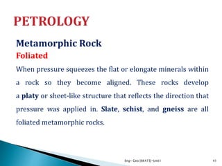Elongate Rocks Petrology | PPTX