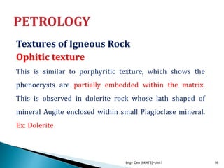 Ophitic Rocks Examples Petrology | PPTX