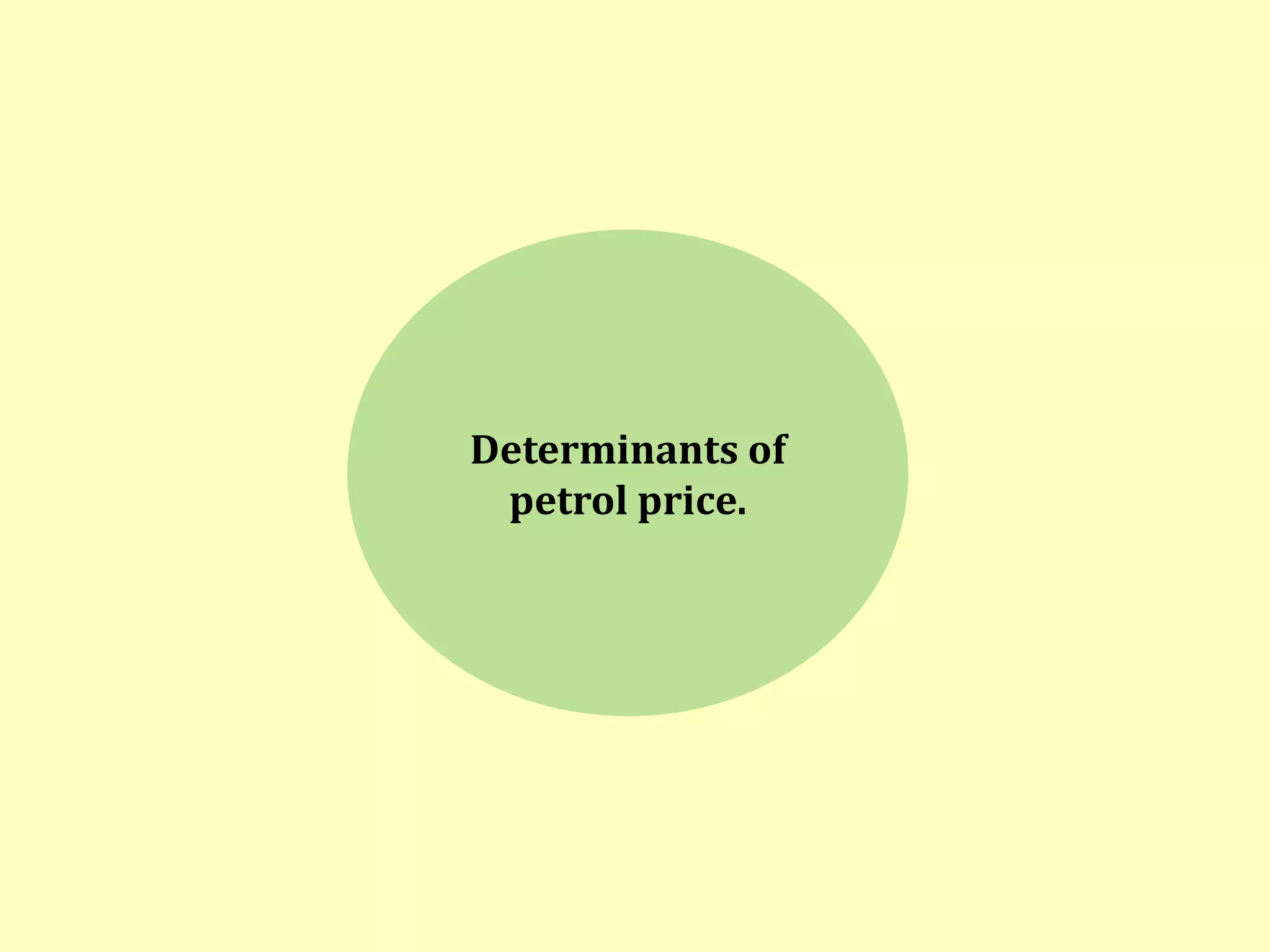 Determinants of
 petrol price.
 
