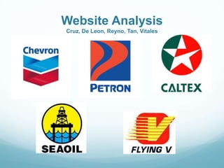 Website AnalysisCruz, De Leon, Reyno, Tan, Vitales<br />