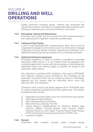 Sssv Testing Petronas drilling operations guideline | PDF