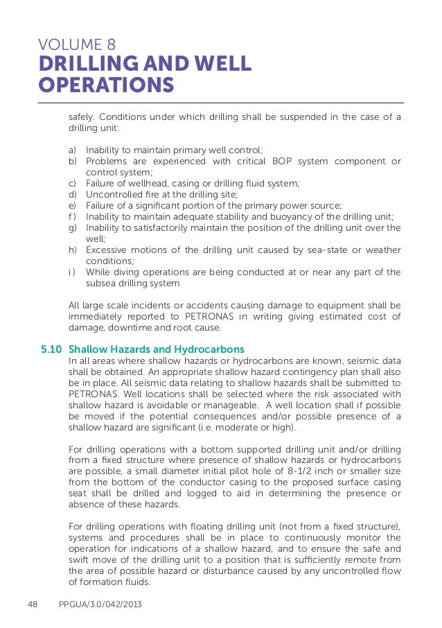 Petronas Drilling Operations Guideline