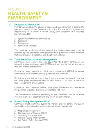 Petronas Health, Safety And Environment Guidelines (Hse)