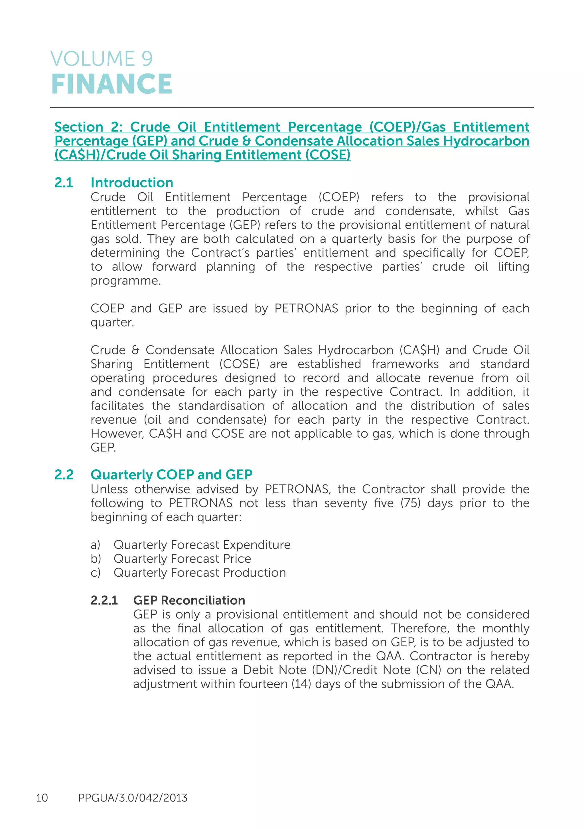 Ppgua Petronas procedures and guidelines for finance | PDF