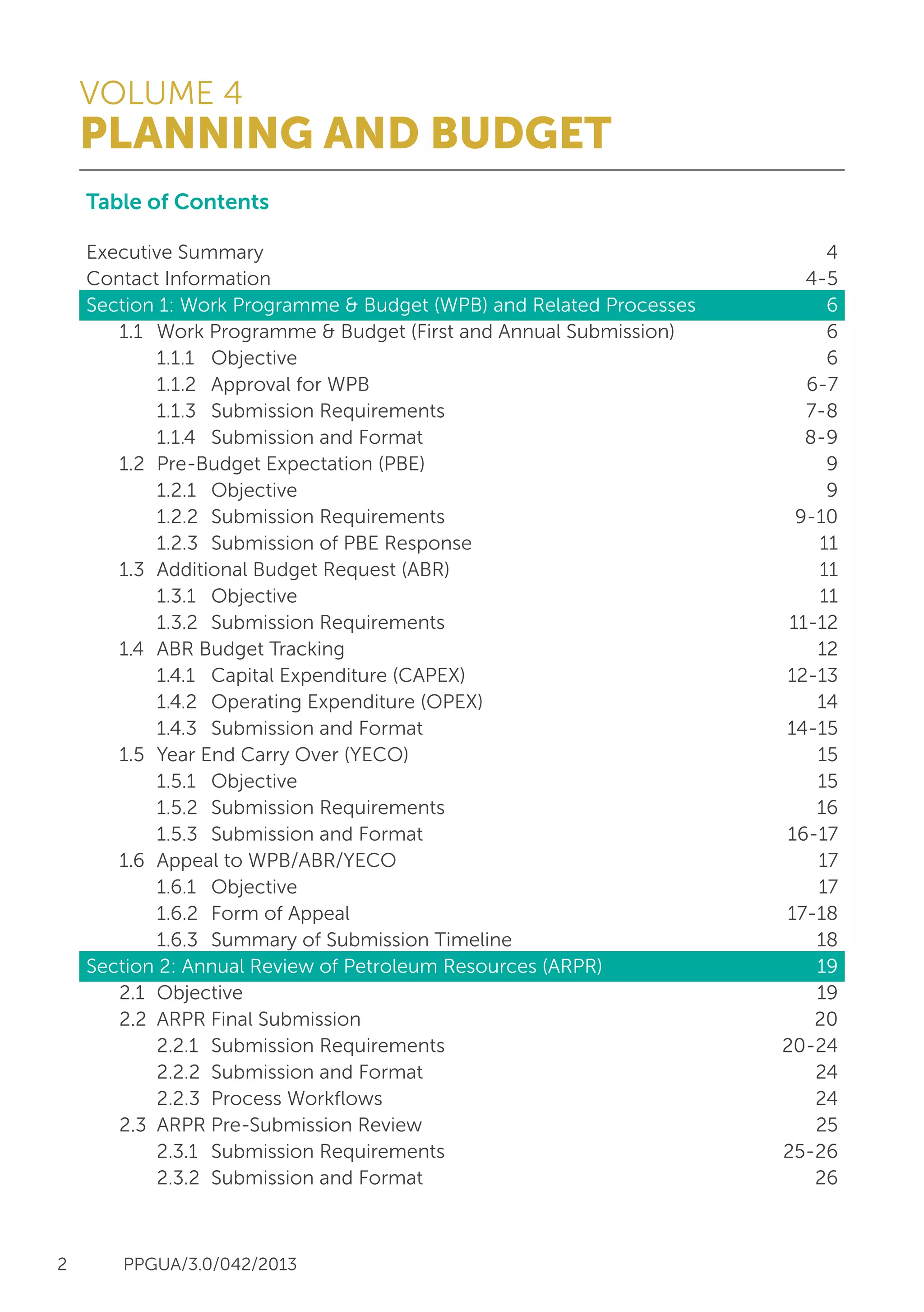 Ppgua Petronas procedures and guidelines for planning and budgeting | PDF