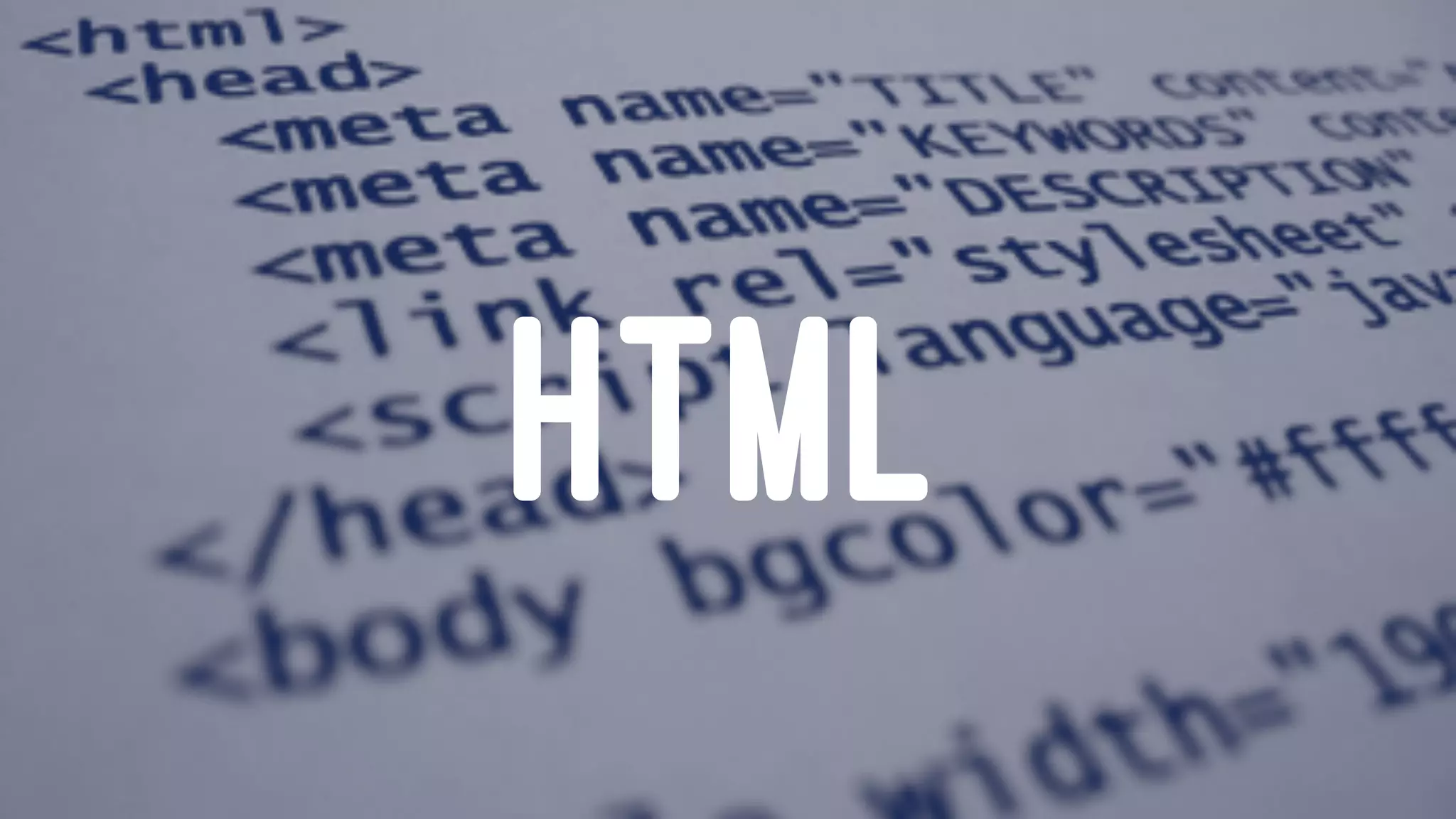 HTML
 