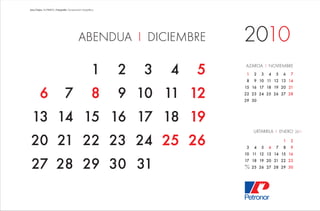 Petronor calendario Athletic 2010