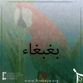 Pets in Arabic language الحيوانات الأليفة في اللغة العربية | PPSX